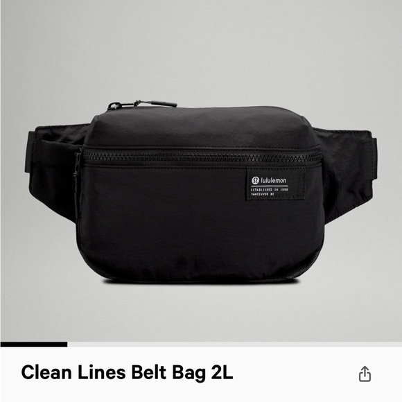 lululemon athletica Bags Nwt Lululemon Clean Lines Belt Bag Black